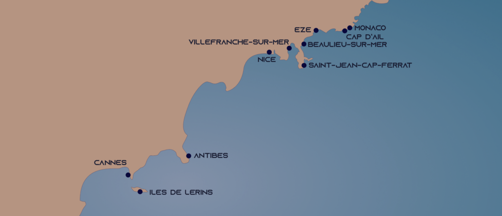 Map Monaco - Cannes