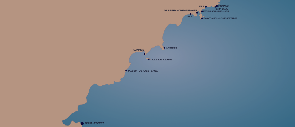 Map Monaco - Saint-Tropez
